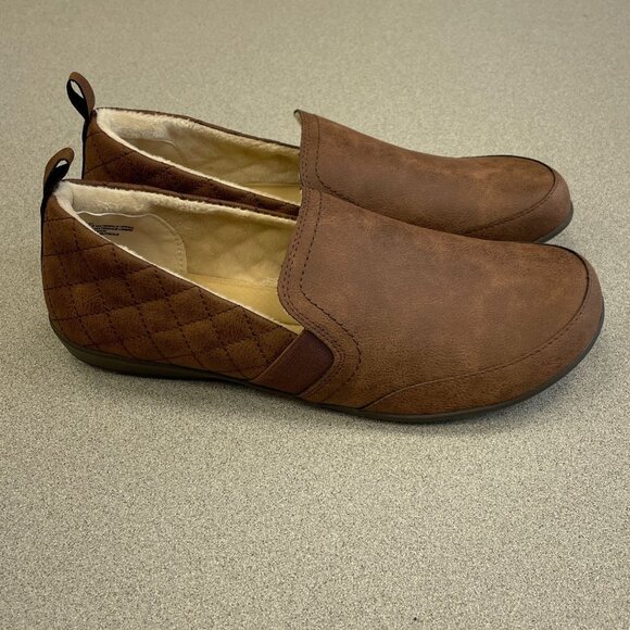 NEW JSport LIsa Women's Size 10M Brown Slip-On Shoes Memory Foam - Picture 1 of 7